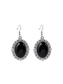 Bộ 3 món phong cách Gothic đính đá đen gồm dây chuyền, mặt dây chuyền và bông tai dành cho nữ, trang sức phong cách punk cổ điển. - Nhiều màu - Xem 6