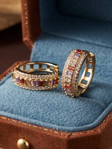 1 Pair Unique Hollow Multi-Layer Earrings, Women's S925 Sterling Silver Delicate Earrings, Exquisite Jewelry, Suitable As Gift For Weddings, Galas, Parties And Other Occasions - Style 2 - View 5