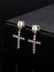 1 Pair Fashionable Cross Shaped Earrings, Suitable For Daily Wear By Men And Women - Cross - View 12