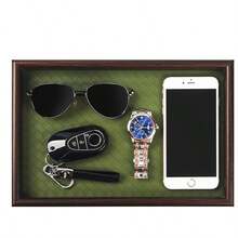 Hộp đựng khăn giấy hình chữ nhật bằng gỗ trang nhã - Được làm từ gỗ óc chó, thích hợp để trang trí tủ phòng tắm, bàn đầu giường và bàn làm việc văn phòng, trang trí nhà cửa, phù hợp cho cả nam và nữ, một món quà tuyệt vời cho tân gia, đám cưới, Giáng sinh và các dịp khác. - khay khăn giấy - Xem 9