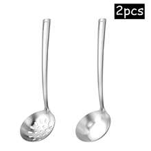 2件/6件套不锈钢厨房用具套装 - 包括漏勺、漏斗、平铲、撇油勺、汤勺、漏勺 - 非常适合家庭烹饪、节日聚会和餐厅使用（金色/银色） - - - 查看 14