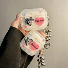 Heart-Shaped Anti-Fall Protective Case Suitable Compatible With Apple Bluetooth Earphones, Scratch-Resistant And Shock-Proof Case Compatible With Apple Bluetooth Wave Earphone Case - Clear - View 2