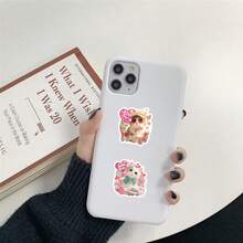 50PCS Valentine's Day Cute Cat Pink Romantic Heart Series Graffiti Stickers, Waterproof Stickers Suitable For Decorating Phone Cases, Laptops, And Water Cups, Perfect Gift Choices For Easter, Valentine's Day, And Parties - Square - View 8