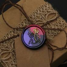 Con dấu sáp hình gấu Punk Love Bear, đầu đồng - Hoàn hảo cho thư tình, thiệp mời, thiệp chúc mừng, nhật ký, album ảnh, đồ thủ công tự làm. - vàng - Xem 4