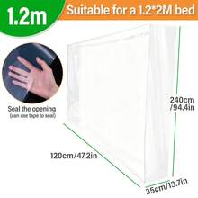 Plastic Mattress Bag, Moving Protection Cover, Mattress Storage Bag, Outdoor Travel Dust-Proof Waterproof Mattress Protector - Clear - View 15