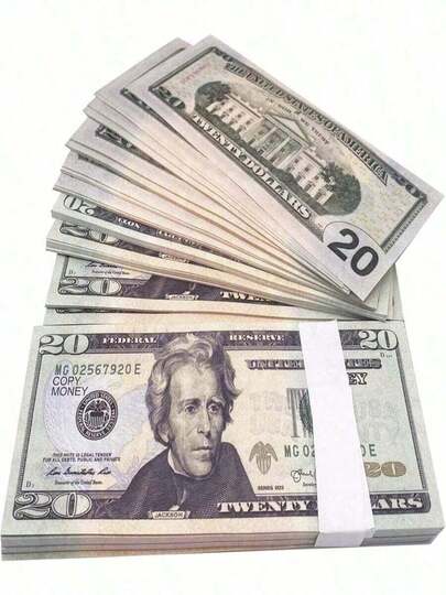 300pc Props Coins, Realistic $20 Replica, Suitable For Movie Video Shooting, Board Games, Magic, Birthday Wedding Party Decoration Atmosphere, Party Game Event Props, Ideal Gift For Halloween, Christmas, Thanksgiving Holidays