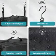 Foldable Hanging Travel Storage Bag 4-Layer Large Capacity Luggage Organizer Ideal For Clothing And Gear Durable And Space-Saving Multi-Functional Travel/Camping/Dorm Storage Bag - Multicolor - View 7