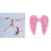 4pcs Cupid Valentine's Day Costume Set, Including Red Wings, Bow & Arrow, Headband And Glasses, Suitable For Holiday Role Play, Photo Props, Birthday Gifts, Romantic Decor, Special Nights, Anniversary Decor, Valentine's Day Party Supplies, Valentine's Day Costume Accessories, Unisex, Also Suitable For Singles Valentine's Day Party - Multicolor - View 3