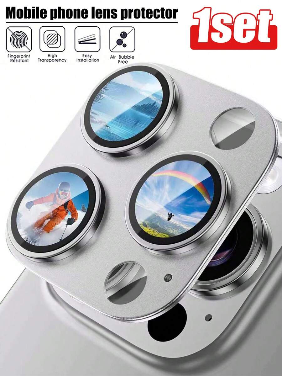 1 Stück Silber Kameraobjektiv Schutz, kompatibel mit iPhone 16 Pro Max/16 Pro, passend für 17 Pro Max, 16 Pro Max, 15 Pro Max, 14 Pro Max, 13 Pro Max, 12 Pro Max und 11 Pro Max Objektiv. Hergestellt aus 9H doppelseitig gehärtetem Glas mit 99% Lichtdurchlässigkeit, kompatibel mit Handyhüllen. Ein perfektes Geschenk zum Valentinstag. Geeignet für täglichen Schutz, Büro, Zuhause, wasserdicht, stoßfest, kratzfest.
