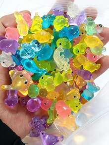 30 de animale din rășină care strălucesc în întuneric, mini animale mici luminoase realiste, jucării de desene animate DIY, decor micro-peisaj, pachet cadou surpriză, potrivit pentru case de păpuși artizanale, farse, decor de grădină, figurine miniaturale, jucării, mini statuete, țestoase, animale din rășină, mini jucării - Multicolor - Vizualizare 5