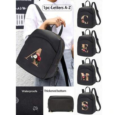 Ba lô thời trang chữ cái A-Z, túi đựng đồ đa năng với khóa kéo an toàn | Ba lô phong cách thường ngày cho nam và nữ | Hoàn hảo cho năm học mới, đi làm hàng ngày, công tác, kỳ nghỉ hè và những ngày đi biển | Túi đa năng để mua sắm, dã ngoại, cắm trại và đi siêu thị | Lý tưởng cho hẹn hò, kỳ nghỉ và các hoạt động ngoài trời | Túi đi học nhẹ, bền cho học sinh và phụ kiện mang theo hàng ngày