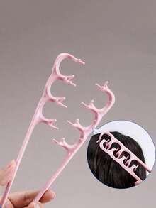 فرشاة شعر ذات ملمس، مشط تصفيف ذو ملمس ناعم لإضافة حجم للجذور والغرة، أسنان عريضة لزيادة حجم الشعر، تصفيفة شعر مجعدة وكثيفة، مشط تنعيم مناسب للرجال والنساء - متعدد الألوان - مشاهدة 17