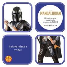 KIWI Mandalorian Classic Star Wars Cosplay Costume, Gray And Brown Jumpsuit With Printed Silver Armor And Cape, Ideal For Carnival And Galactic Theme Parties - 彩色 - 查看 5