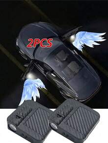 2pcs/4pcs Angel Wing Shaped Car Atmosphere Lights, Let Your Car Have Wings, Multiple Patterns Available (Not Limited To Angel Wings), Plug And Play Door Projection Lamp, Angel Wing Heart Magic Circle Smart Sensor Light, No Wiring Required To Turn On Welcome Lights, Carbon Fiber Pattern Magnetic Door Projection Light, LOGO Floor Lamp (Batteries Not Included), Perfect Gift For Boyfriend, Father, Friends, Valentine's Day Gift - Multicolor - View 20