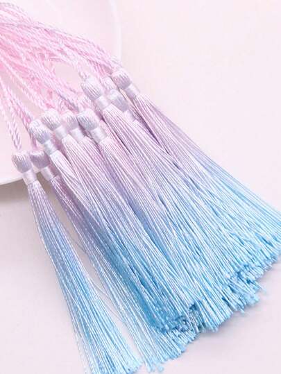 10pcs 13cm Ombre Color Tassels, Ombre Tassels Suitable For Handicrafts, Silk Tassels, Can Be Used For Jewelry Making, DIY Projects, Bookmarks, Keychains, Pendants And Other Crafts