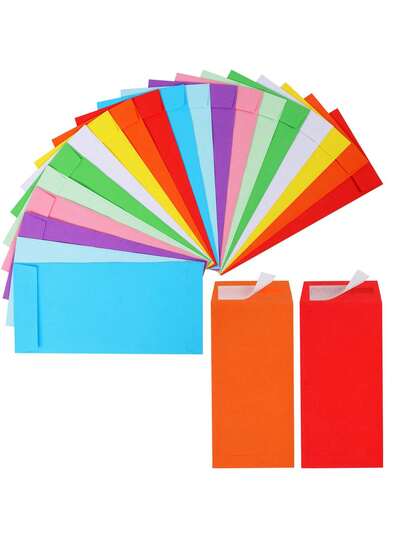 30pcs Colorful Envelope, Self Sealing Colorful Money Envelopes, For Cash,Payroll, Money Saving, Coins, Currency,Letters 10 Colors, Tickets, Jewelry, Small Items & Collectables