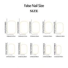 30pcs Square Short Black Polka Dot Plaid Striped Pattern Pearl Rhinestone Decorated False Nails, Comes With Glue And Nail File, Suitable For Party And Daily Use, Reusable, Can Enhance Your Elegance Nail Supplies - Multicolor - View 5