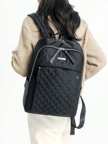 Commuter Backpack | Tribute To All-Weather Travel Aesthetics | Quilted Design * Multi-Functional Storage System | Unlock Absolute Visual Sovereignty For Daily Commute - Multicolor - View 7