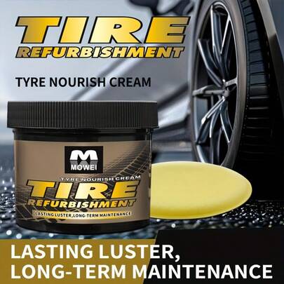 Nuokaiqi Car Wheel Hub Care Polishing Paste, Car Plastic Parts Refurbishing Agent, Interior Black Dashboard Wax Repair Agent, Restores Luster And Removes Wheel Oxidation, Interior Refurbishment, Tire Gloss Care, Anti-Aging, Scratch Repair, Suitable For Car Wheel Hubs And Tires