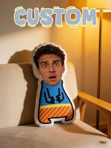 Customizable Cat Photo Pillow DIY Pet Memorial Gift 3D Animal Image Pillow Personalized Lost Dog Gift Dog Photo Cushion Christmas Gift - Blue Man - View 5