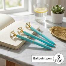 [Customized] Engraved Diamond Ballpoint Pen, Metal Crystal Pen, Ins Style High-Quality Stationery, Creative DIY Engraved Name/LOGO, Suitable For Wedding, Teacher's Day, Graduation, Birthday, Christmas, Business Meetings, Opening Ceremonies, Practical And Exclusive Customized Wholesale Gifts - Sets - View 19