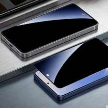 3片装黑色边框隐私钢化玻璃屏幕保护膜，兼容三星Galaxy S26/Ultra/Plus，全屏防震，支持指纹解锁 - 黑色 - 查看 6