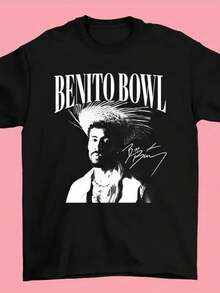 Women's And Men's Bunny Football Bad Benito Shirt, Bunny Bowl 2026 Halftime Show, Puerto Rico Bowl T - Schwarz - Übersicht 1