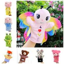 Animales de peluche, marioneta de dedo de peluche, muñeca de Anime Kawaii, marioneta de dedo de mano, animales marinos, Animal suave, muñde peluche, juguete para niños T00H - número 4 - Ver 2