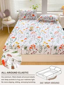 1 bộ ga trải giường vừa vặn, siêu mềm, in hình trái tim và nơ - Tấm bảo vệ nệm, có thể giặt máy, phù hợp với phong cách tối giản, mộng mơ, hoạt hình và các kiểu trang trí khác, giúp tăng thêm vẻ đẹp cho phòng ngủ, nhiều kích cỡ (King/Queen/Full/Twin) cho gia đình, ký túc xá, căn hộ, khách sạn và làm quà tặng. - Nhiều màu - Xem 5