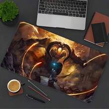 1pc Extra Large High-Definition Flame Demon Mousepad, Extra Long Mousepad, Desktop Pad, Stitched Edge Mousepad, Non-Slip Rubber Base, Keyboard Pad, Gaming Mousepad - Mouse Pad - View 7