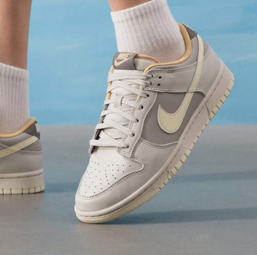 Nike New Men's DUNK LOW RETRO Sporty Casual Sneakers - Grey - View 1