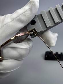 眼镜框维修套装 - 包括鼻托、耳托调节器、近视眼镜/老花镜维修弯曲工具 - 黑色1件 - 查看 6