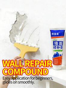 250g Wall Repair Paste, Wall Repair Agent, Repair Cracked, Punctured, Peeling, Moldy, Graffiti White Walls, White Wall Renovation Putty - Solid State - View 6