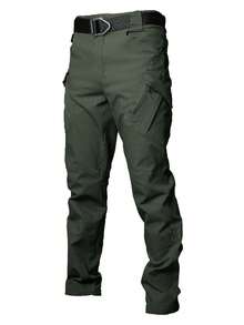 Fashionable Waterproof Pants, Casual Pants, Durable And Multi Pocket Outdoor Suitable For Outdoor Work, Hiking, Tactical Work Pants, Lightweight And Casual - 綠色 - 查看 1