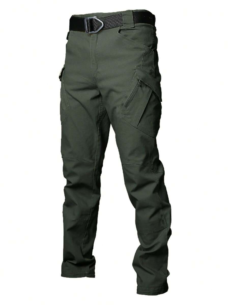Fashionable Waterproof Pants, Casual Pants, Durable And Multi Pocket Outdoor Suitable For Outdoor Work, Hiking, Tactical Work Pants, Lightweight And Casual - 綠色 - 查看 1