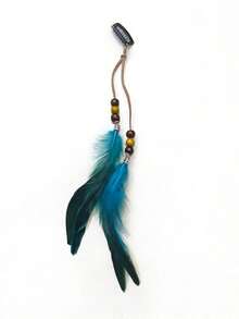 Vintage Feather Hair Clip, Bohemian Tassel Hair Band, Style Hair Accessories For Beach Vacation, Carnival, Party, Performance - Multicolor - View 9