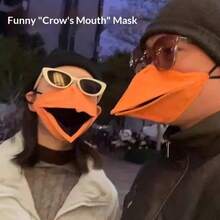 最新潮流乌鸦面具、创意鸟喙面具、趣味动物面具、3D可动鸭嘴造型保暖口罩 - 完美礼物、生日礼物、理想礼物、惊喜礼物、节日礼物、季节性礼物、万圣节礼物、圣诞节礼物、游戏爱好者精美礼物、复活节礼物 - 彩色 - 查看 4