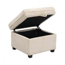 Multifunctional U-Shaped Sofa, Drawer + Stool With Locker, Removable Modular Sofa Cover With Sleeping Function, Rope-Like Fabric, Multicoloured Optional. - Beige - View 8