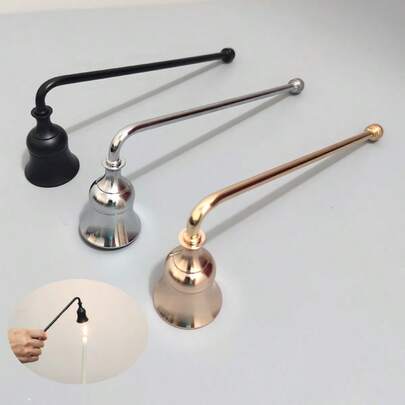 1pc Candle Snuffer, Candle Extinguisher Tool, Multi-Color Metal Candle Accessory, Candle Snuffer, Valentine's Day Gift, Birthday Gift, Ramadan Gift, Multi-Color Metal Candle Snuffer, Home And Kitchen Decor, Candle Accessories, Handled Decorative Tool, Candle Extinguishing Cover