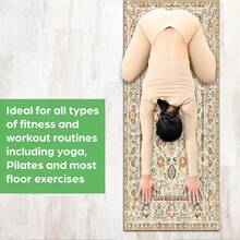 1pc 71*22inch Yoga Mat, Various Patterns Available, Non-Slip & Durable, Extra Wide & Thick, Suitable For Home Use, Fitness, Beginner Yoga Training - Multicolor - View 3