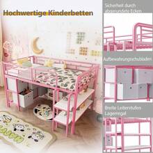 Kids Bed Frames, Headboards & Footboards - Pink + Metal + 90cm*200cm - View 5