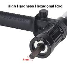 3 PiecesIndustrial Rivet Gun Adapter Kit - Converts Drill/Screwdriver To Riveter | Heat-Treated Alloy Steel, Interchangeable 2.4-6.4mm Rivet Heads + Wrench & Handle | Compatible With DEWALT/Makita Drills | Ideal For Riveting Projects - Aluminum Alloy Adapter Kit - View 7