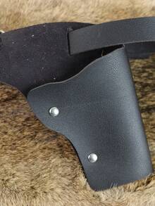 Adjustable Thigh PU Leather Holster, Vintage PU Leather Holster Suitable For Cosplay And LARP (Gun Not Included), Fits Gun Length: 16cm, Width: 10cm,Halloween - A - View 6