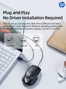 HP M260 Wired Mini Mouse, Computer Mouse, Desktop PC Office Business Laptop Mouse, Compatible With Microsoft Windows And Apple IOS Systems - Multicolor - View 11