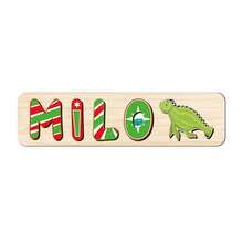 1pc Customized Name Puzzle, Personalized 3D Letter Puzzle And Wooden Name Puzzle. Ideal Gift For Baby Boys And Girls On Birthday, Christmas, Anniversary! - Red and Green On the Right - View 15