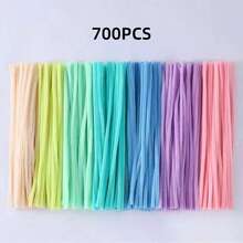 Bộ dụng cụ làm hoa thủ công 400/525 chiếc, dây nhung cứng số lượng lớn, bộ đồ thủ công tự làm bó hoa, trang trí tiệc (Màu hồng) - Hồng - Xem 24