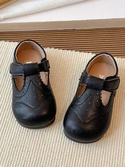 1双女童浅口公主乐福鞋，套脚鞋，校园风，幼儿及小童防滑软底复古玛丽珍鞋，透气休闲鞋，适合春、夏、秋季穿着