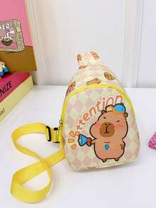 Esta es una bolsa de pecho súper linda para niños, con un diseño de moda y versátil, adecuada para uso diario. - Multicolor - Ver 18