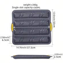 French Bread Toast Mold, Silicone Material Heat Resistant Non-Stick, Stable With Surrounding Frame, Suitable For DIY Breakfast Bread Baking In Oven Or Air Fryer - Black - View 5