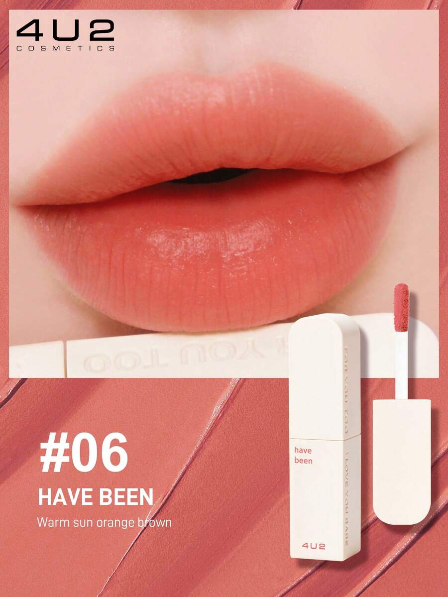 4U2 LOVE YOU BABE 哑光唇釉，防水持久防晕染丝绒唇彩，唇颊两用，不沾杯不褪色，2.6克/0.09盎司 - 06 HAVE BEEN - 查看 1
